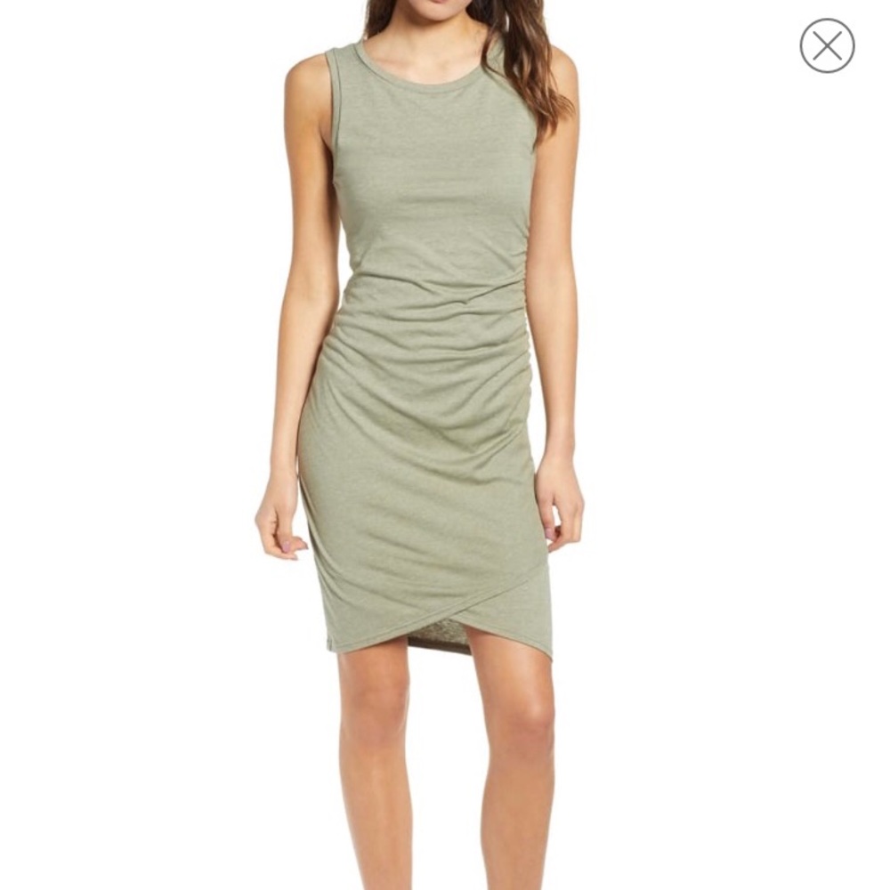 Leith-Ruched body con dress